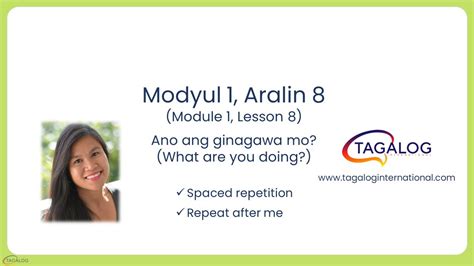 Tagalog for Beginners: Lesson 8 .